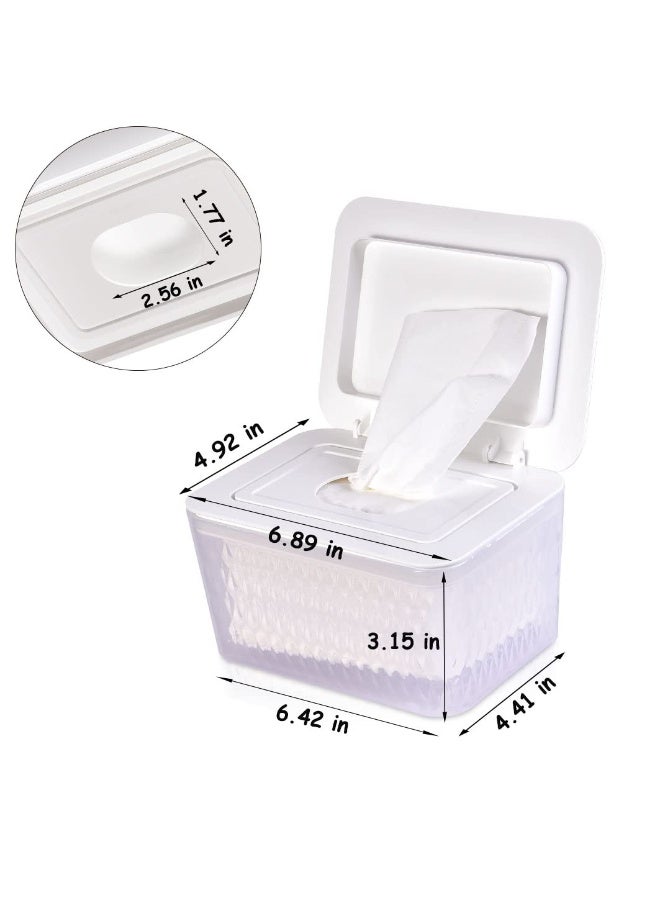 Umtiti Wipes Dispenser & Pouch/Tissue Bag, Wipes/Tissue Case with Moisture Seal & Non-Slip Feet, Dustproof Container (2WH+2Panda) - Image 2