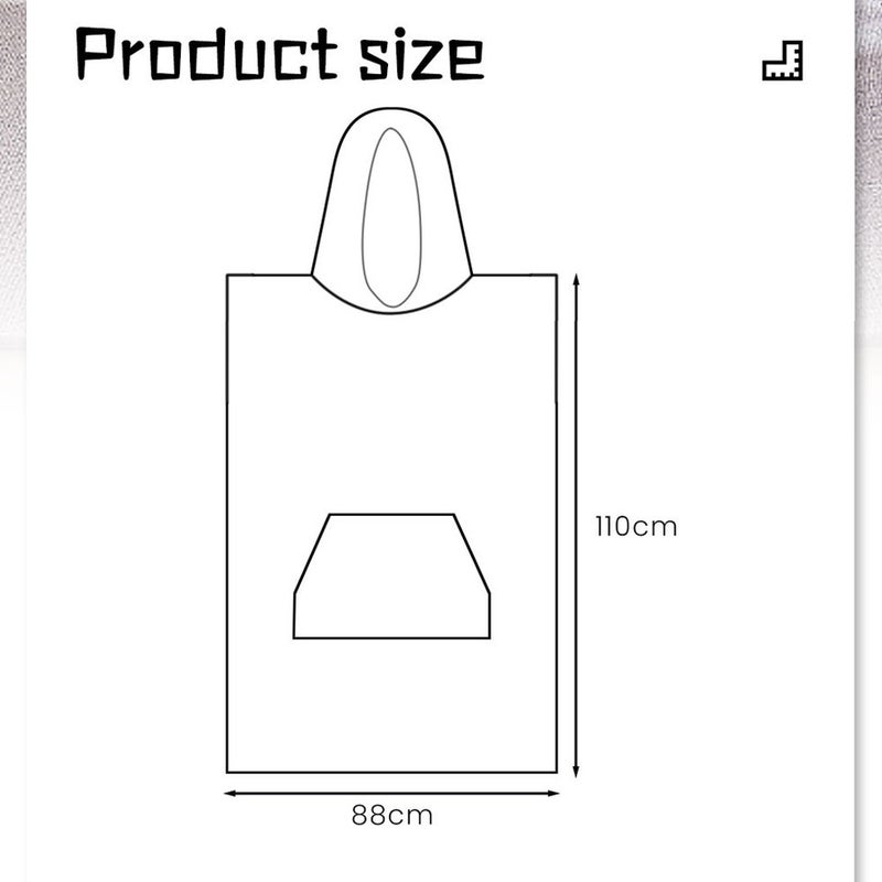 Bathrobe Swimming Quick Dry Cape Fleece Robe Surfing Diving Hooded Bath Towel Beach Poncho Windproof and Warm House Robes for Men Women - Image 3