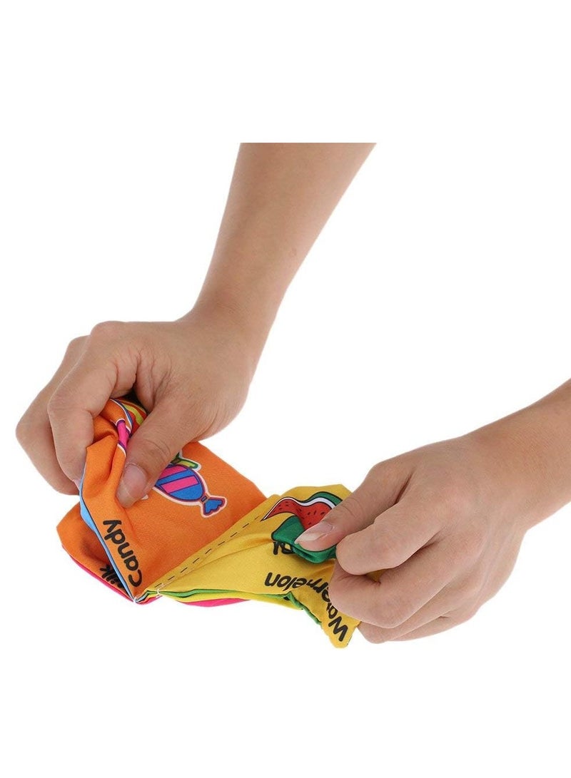 رات سو كتاب قماشي غير سام للرضع الأولى، 6 قطع قابلة للغسل، كتاب قماشي ناعم للتعليم المبكر، لعبة ذكية للرضع والأطفال الصغار للتعلم. - Image 4