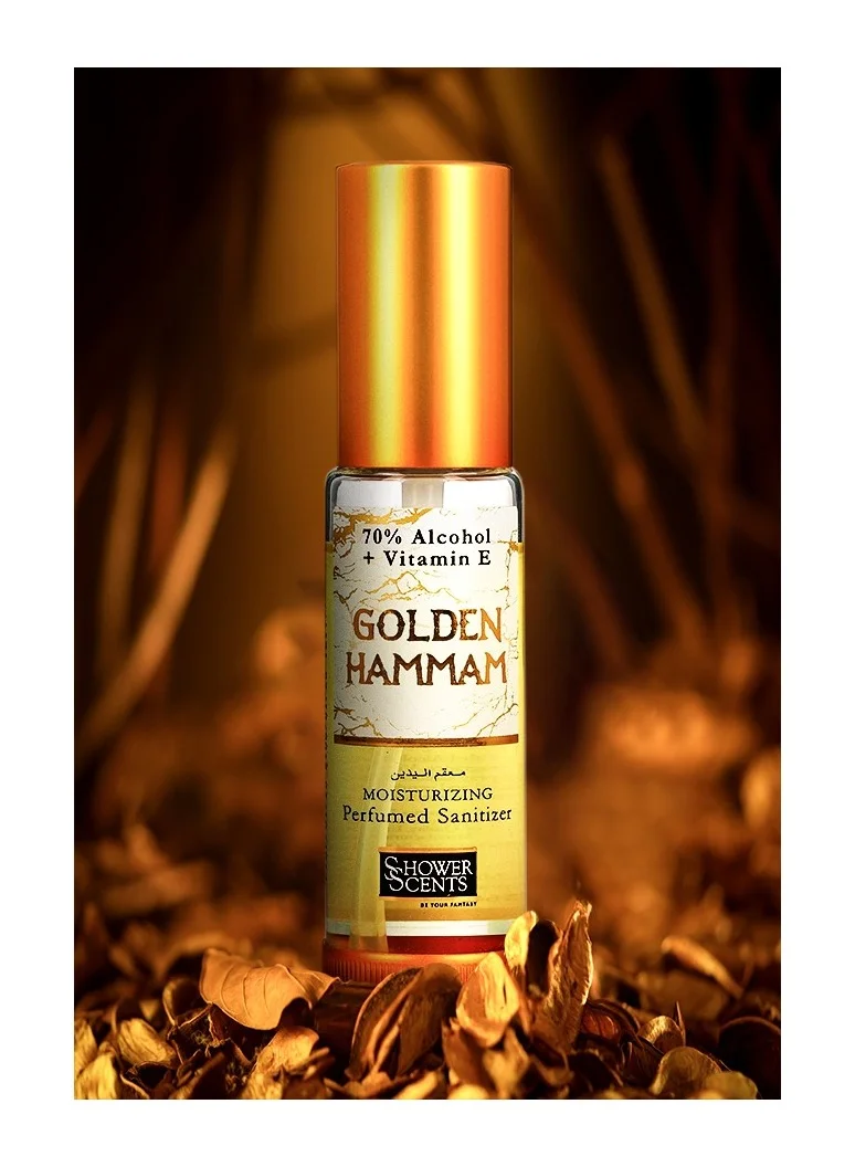 Shower Scents  Shower Scents Golden Hammam Mositurizing Perfumed Hand Sanitizer Spray 30ml  | Best Price UAE