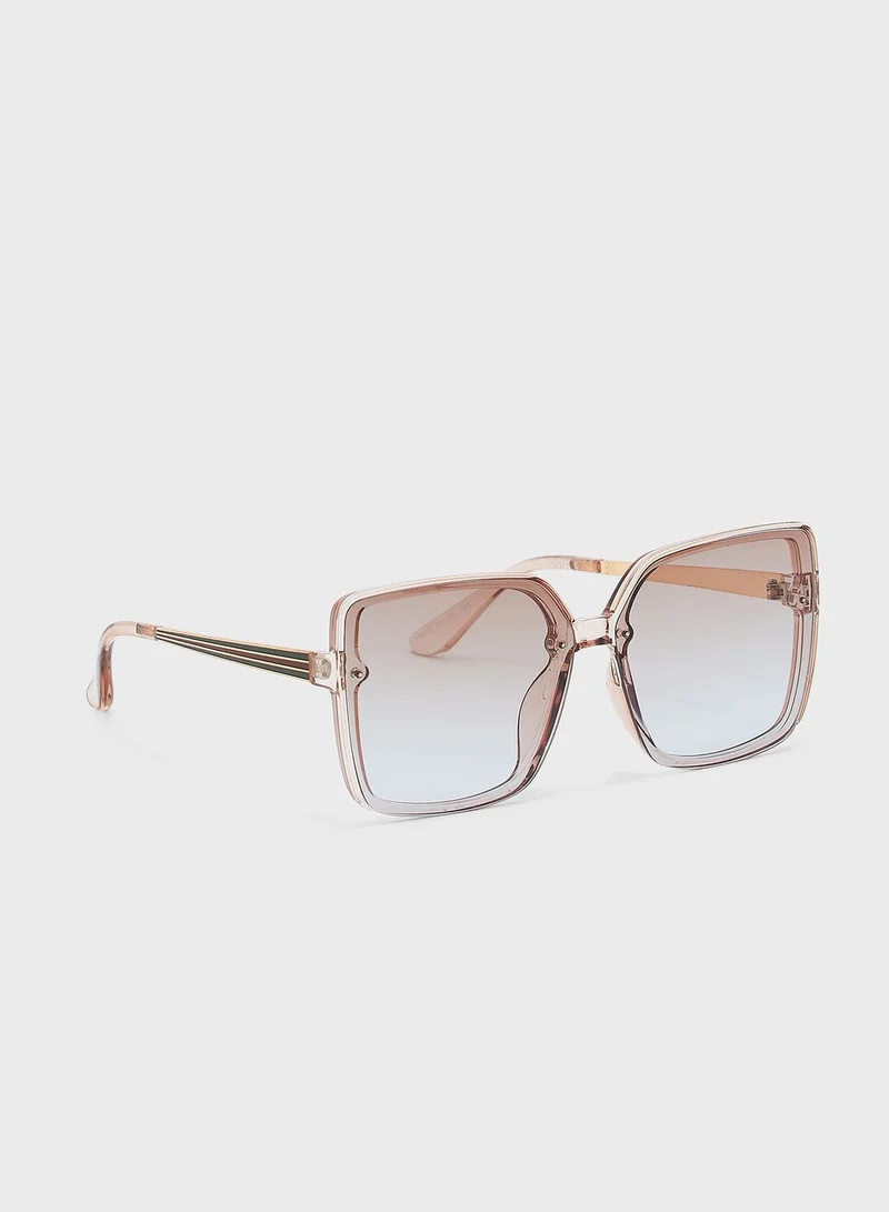 ELLA Oversized Square Ombre Lens Sunglasses