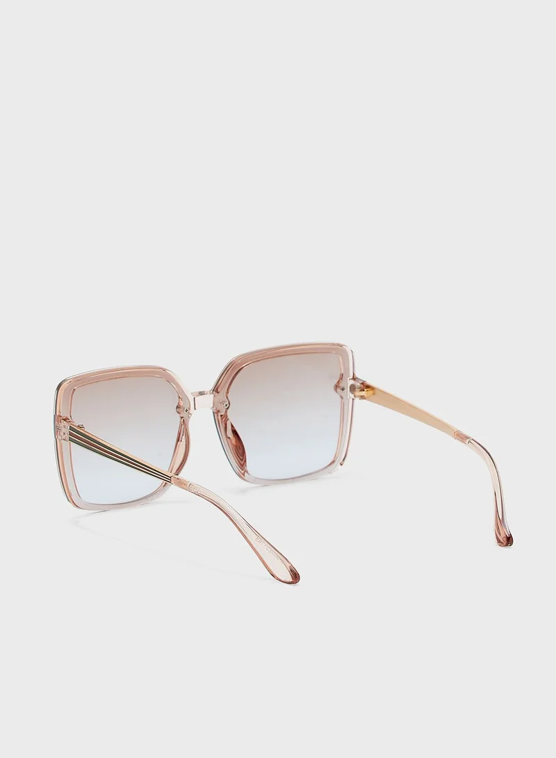 ELLA Oversized Square Ombre Lens Sunglasses