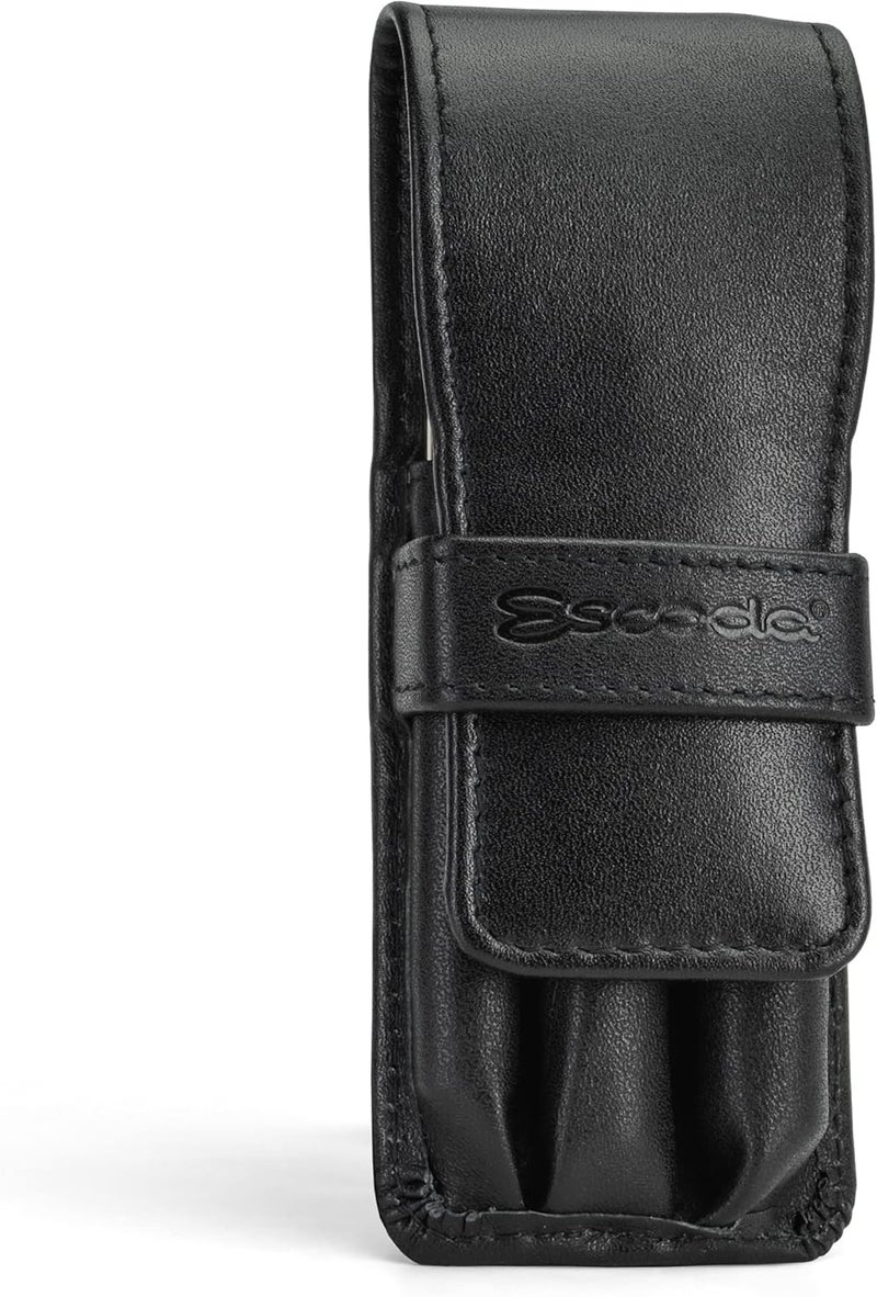 Escoda Escoda Perla Series Professional Artist Watercolor Travel Brush Set with Synthetic Leather Wallet 3 Round Travel Brushes Synthetic White Toray Fiber  - Image 4
