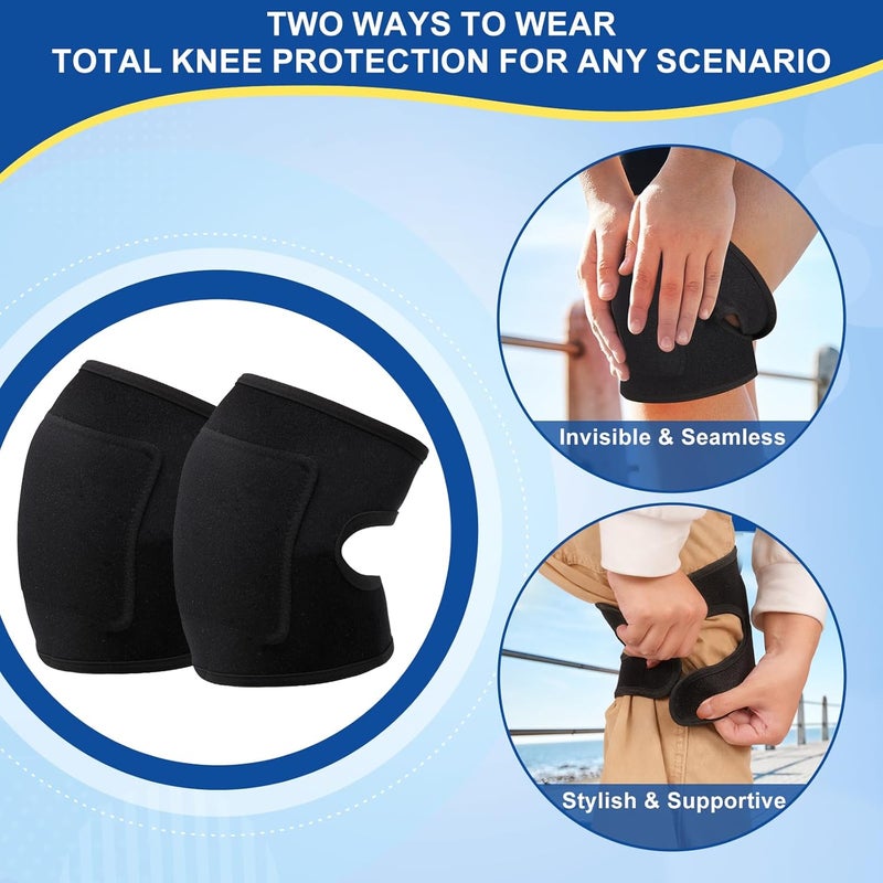 ANBANREY Professional Knee Pads for Men & Women - High Elastic Support for Cleaning, Gardening, Construction, and Floor Work | Knee Protection & Comfort (Black) - Image 5