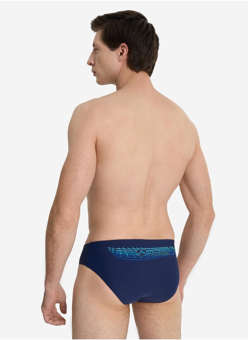 Joss Joss Men's Swimming Trunks Blueberry – Creora Highclo Fibers, Chlorine-Resistant, Durable Design, Adjustable Waistband for Perfect Fit  - Image 2