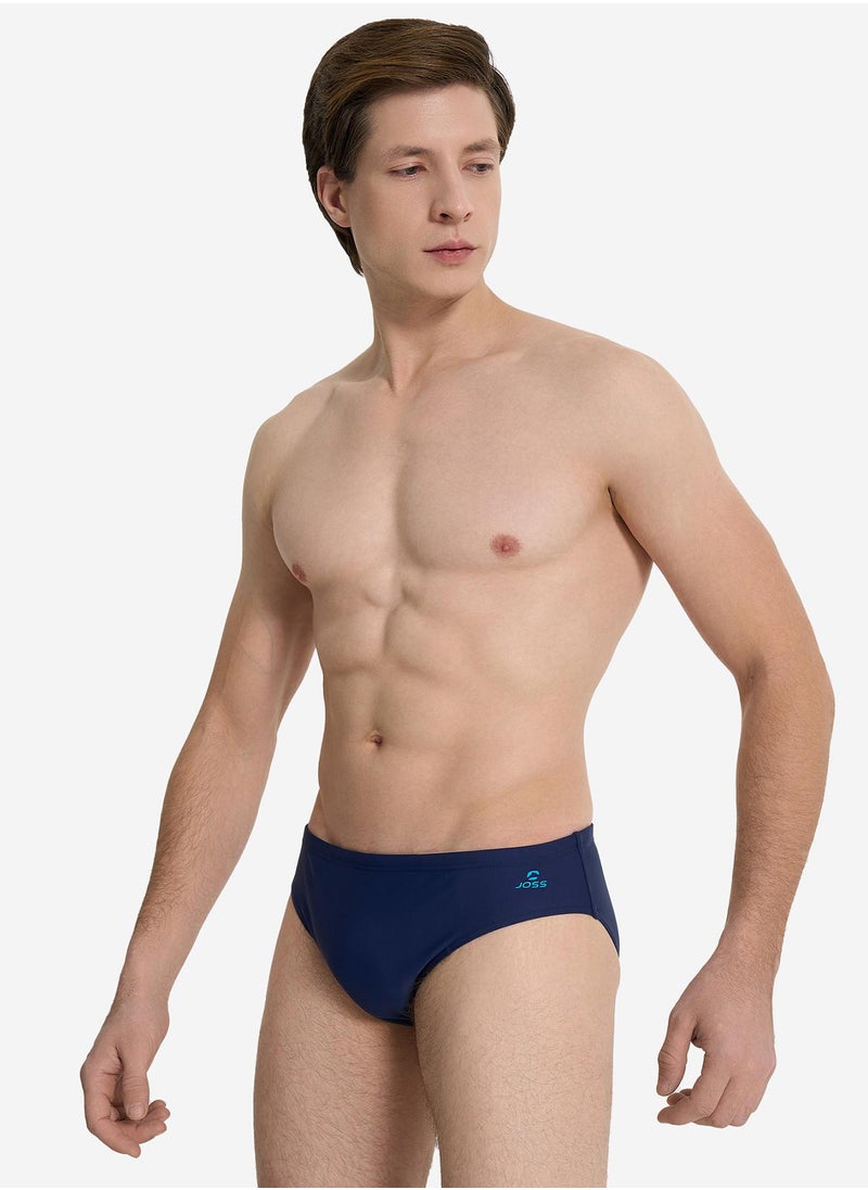 Joss Joss Men's Swimming Trunks Blueberry – Creora Highclo Fibers, Chlorine-Resistant, Durable Design, Adjustable Waistband for Perfect Fit  - Image 1
