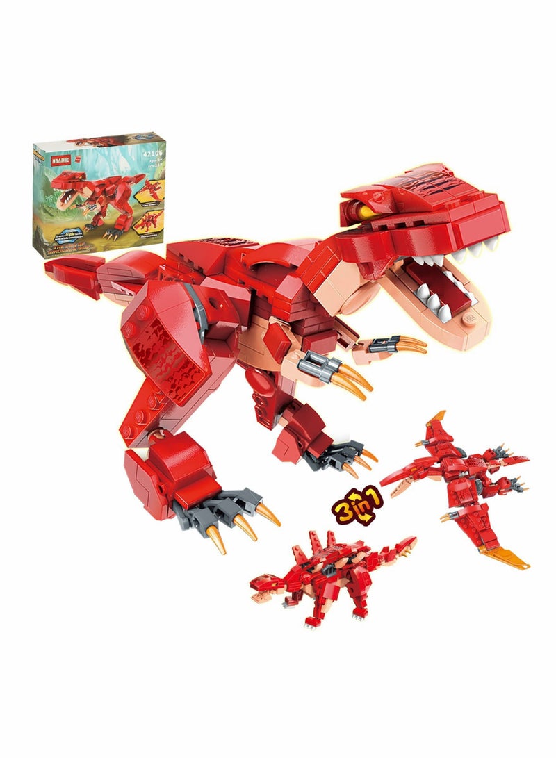 SYOSI 3 in1 Dinosaurs Building Kits 287PCS, Toys for Kids Age 6-10 Year Old, Educational Building Sets Best Gifts for Boy 6-10  - Image 1