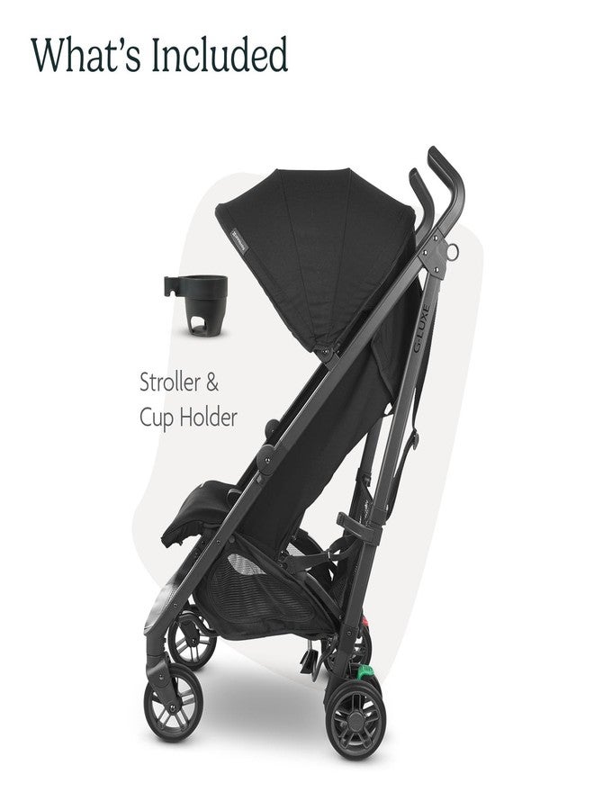 UPPAbaby G-Luxe Umbrella Stroller/Lightweight Design for Easy Travel/One-Step Fold + Recline/XL Basket + Canopy/Cup Holder Included/Jake (Charcoal/Carbon) - Image 2