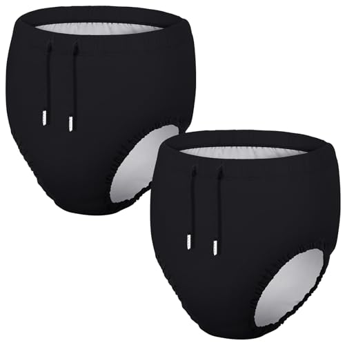 Glitopper Glitopper 2 Pcs Youth Swim Diaper Special Needs Reusable Cloth Diaper Covers Waterproof Incontinence for SwimmingUnisexBlack810t 