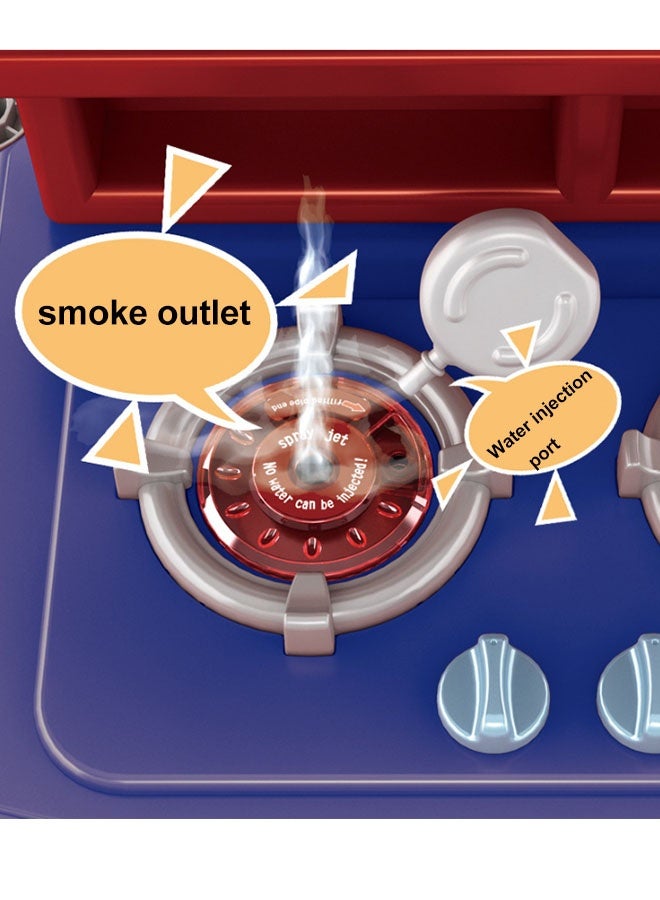 50 pcs Kitchen Playset for Kids,Cooking Kitchen Toys Playset for Toddler,Pretend Play Kitchen Accessories with Play Food,Rich Realistic Details Include Steam,Water,Utensils and Pots,eparable Design Kids Pretend Kitchen Toys,Portable Kids Play Kitchen Set Gift for Girls - Image 5