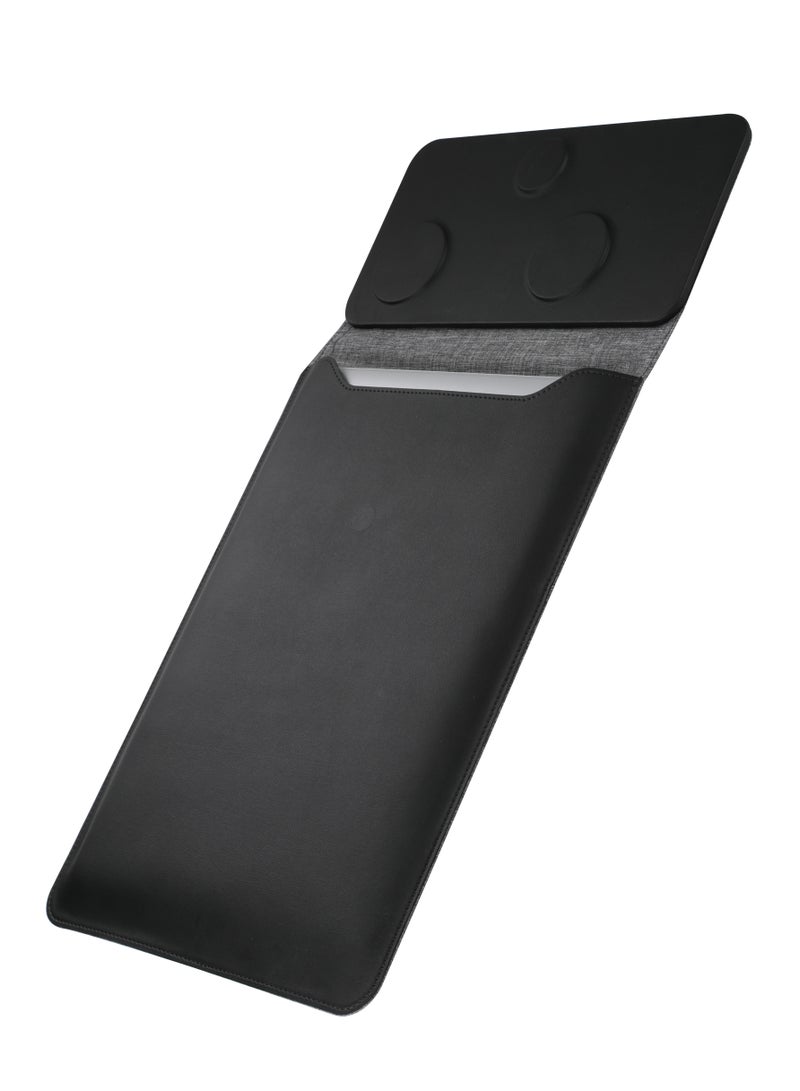 Laptop Sleeve for 12-13-14 Inch Laptops - Laptop Sleeve with 3-in-1 Wireless Charger for Phone, Watch, Wireless Headphones - Includes Mouse Pad and Inner Pocket. Laptop Sleeve for MacBook Air/Pro,with Accessory Pocket