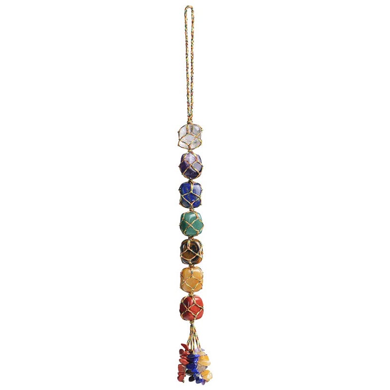 Anjiucc 7 Chakra Healing Crystals Feng Shui Hanging Ornament Car Ornament Meditation Hanging Ornament Window Ornament for Home Decor Party Decor
