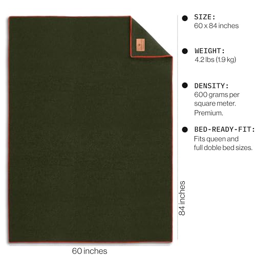 Whispering Winds 100% Wool Blanket - Premium Ultra-Soft, Thick, Warm, Large 60"x 84" Bed & Camping Blanket for Outdoor, Home, Indoor, Bushcraft & Survival - Image 3