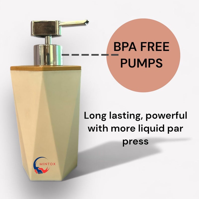 MINTOX Liquid Soap Dispenser Stoneware Bathroom Sanitizer Lotion Shampoo Dispenser Ceramic Handwash Bottle for Kitchen Soap Dispenser for Wash Basin Bathroom Accessories Pack of 1 Square - Image 3