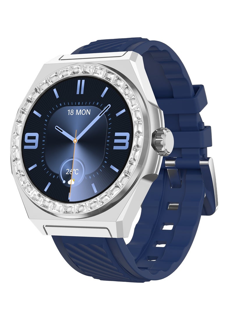 AROAQ LG72 Pro Max Smart Watch, 300mah Battery HD AMOLED Health Monitoring Smart Watch, IP68 Waterproof Smart Wrist Watch With Blood Oxygen ECG Heart Rate And Body Temperature Monitoring, (Blue) - Image 1