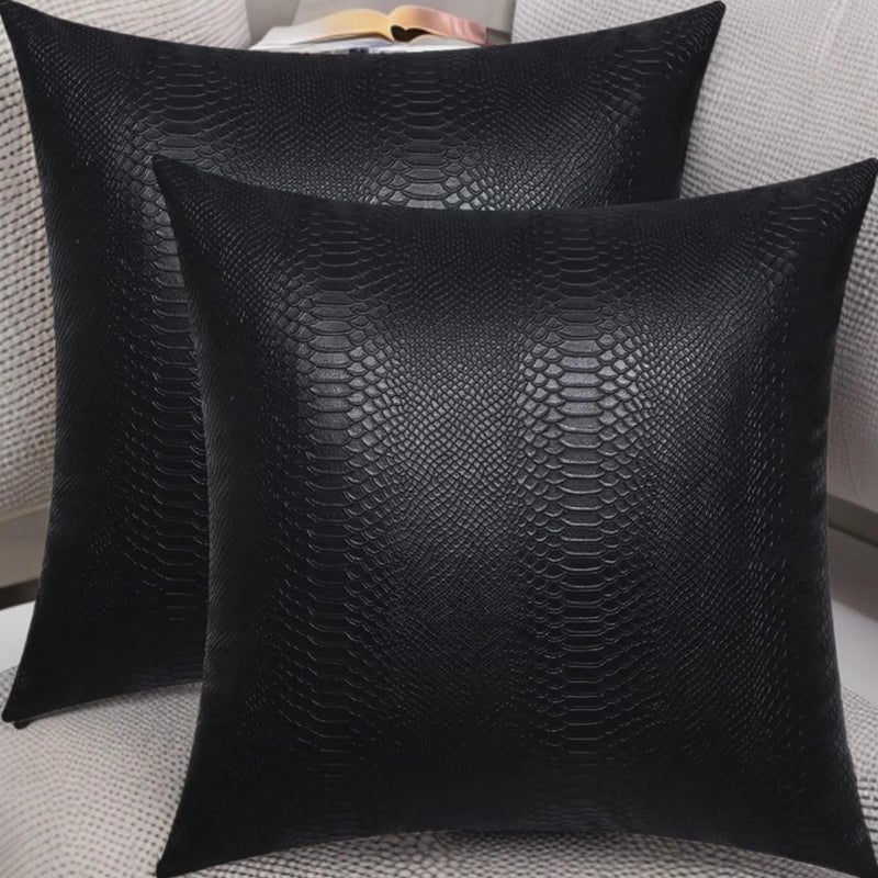 غطاء وسادة من البولي يوريثان مطبوع بطبعة الثعبان 450x450 مم مزود بسحّار قابل للغسل مريح لديكور المنزل - Image 4