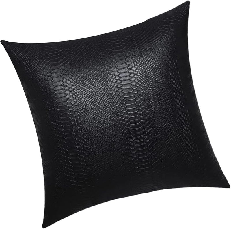 غطاء وسادة من البولي يوريثان مطبوع بطبعة الثعبان 450x450 مم مزود بسحّار قابل للغسل مريح لديكور المنزل - Image 1
