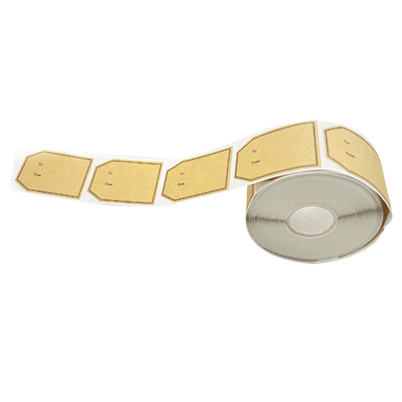 Themed Design Paper Label, Self-Adhesive for Gifts and Packaging, Durable Kraft Material - Image 1