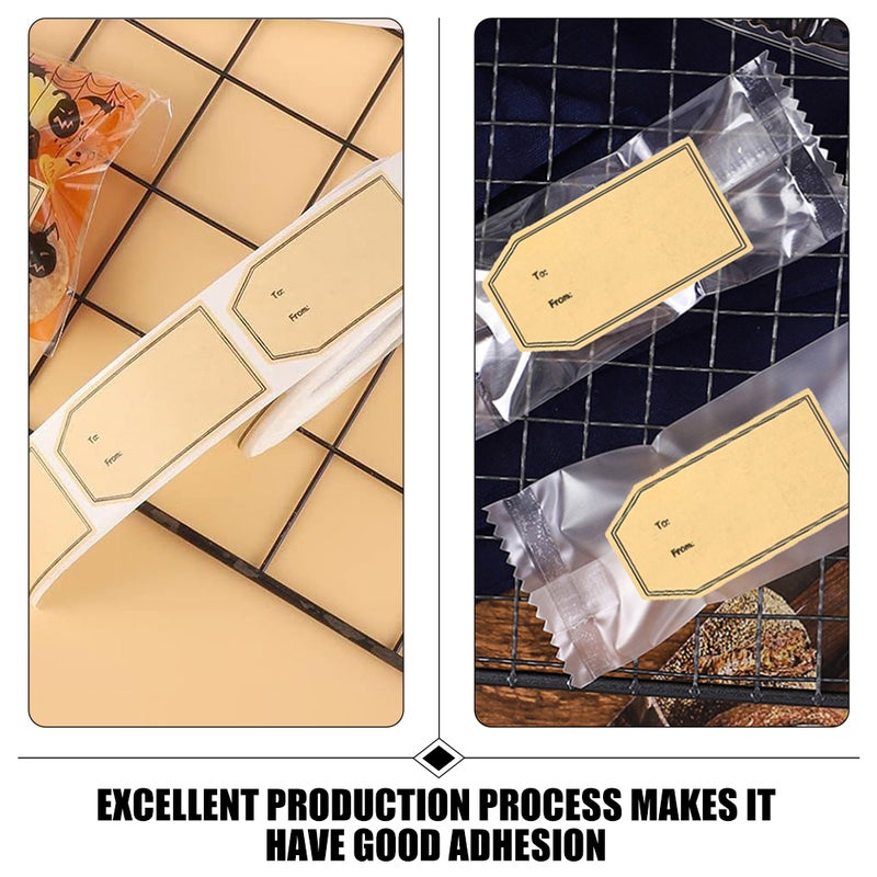 Themed Design Paper Label, Self-Adhesive for Gifts and Packaging, Durable Kraft Material - Image 3