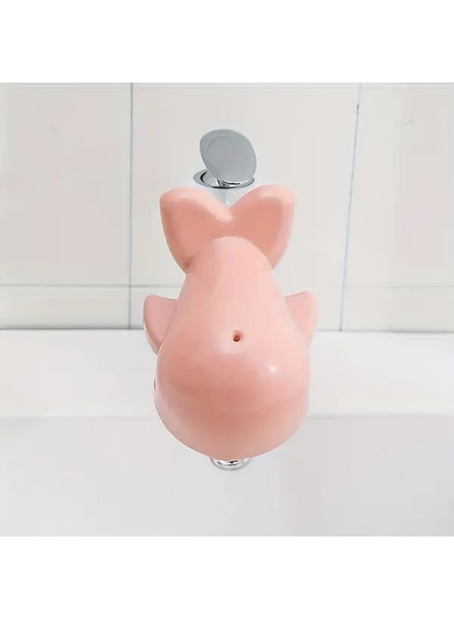 Cute Whale Shaped Faucet Extender Easy To Wash Hands Colorful Bathroom And Kitchen Sink Accessories Pink Extended Splash Proof - Image 1