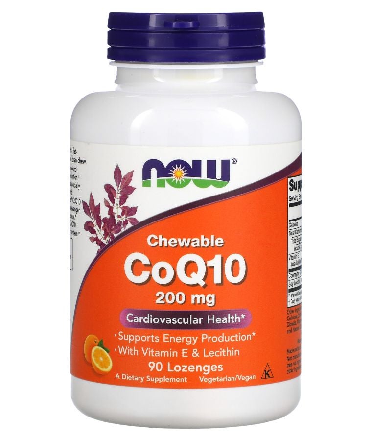 now Chewable CoQ10 200 mg 90 Lozenges