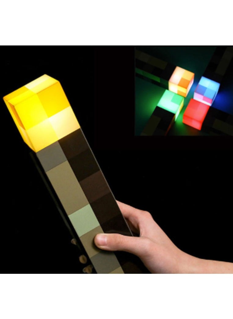 Furtey مصباح Minecraft Pixel Style القابل لإعادة الشحن 4 ألوان ووضعين للتحكم الصوتي هدية مثالية لمحبي ديكور المنزل والأطفال وطاولة الألعاب وغرفة النوم وغرفة اللعب  - Image 2