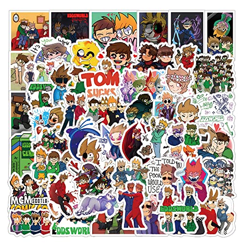 BLCAFEE 62Pcs Eddsworld Anime Game Stickers Pack Manga Poster Cartoon Vinyl Waterproof for Water BottleLaptopPhoneSkateboardScrapbookingJournaling Choice for Party Favor Supply - Image 1