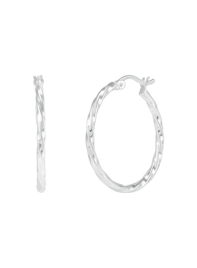 Silpada 'Endless Twists' Hoop Earrings In Sterling Silver - Image 1