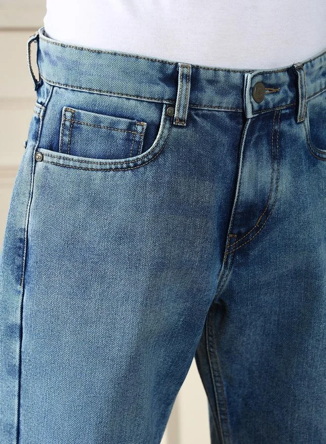 Dennis Lingo Men's Light Blue Relaxed Fit Jeans - Casual Comfort