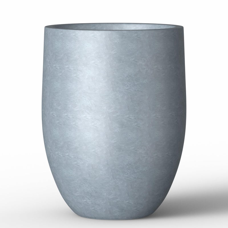 Kante 21.7 Inch Tall Concrete Planter, Slate Gray Indoor & Outdoor Large Plant Pot with Drainage for Flowers, Trees, Shurbs, Ideal for Home, Porch, Garden, Patio - Image 1