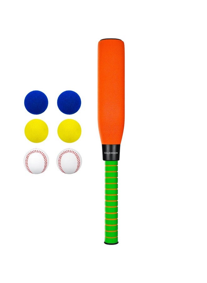 CeleMoon 22 Inch Foam Baseball Bat with 6 Soft Balls for Kids Toddlers Youths Outdoor Indoor Sport T Ball Game Playing (Orange) - Image 1