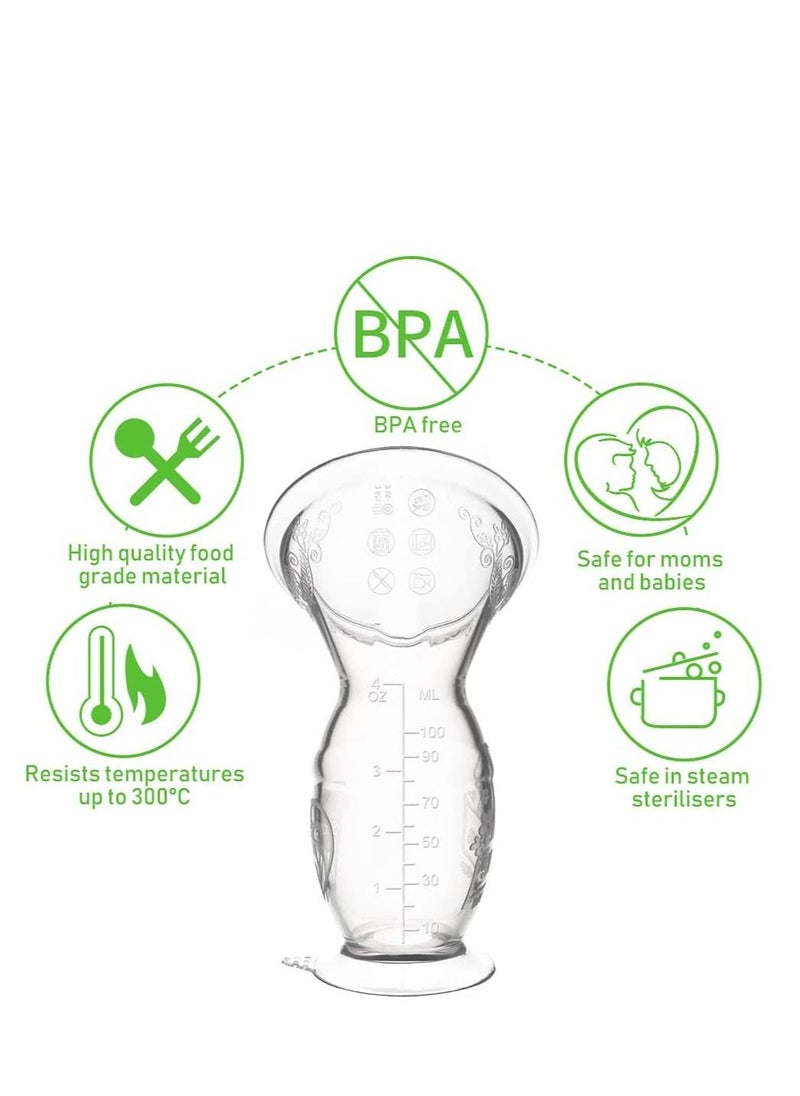 haakaa - Manual Breast Pump With Suction Base 100% Food Grade Silicone Bpa Pvc And Phthalate Free 4oz/100ml - Image 1
