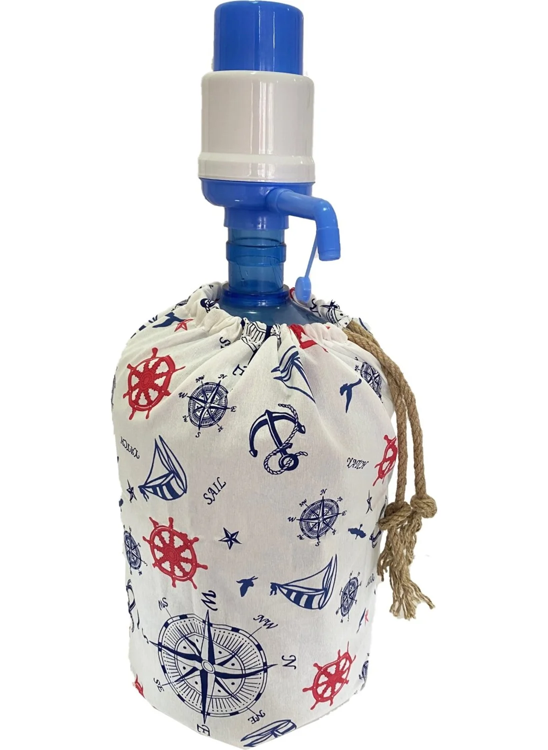 Vip Home Concept Carboy Case Jute Drawstring Washable Case-Marin