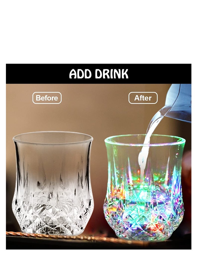SYOSI أكواب LED، أكواب مضيئة، 4 قطع من أكواب الشرب المضيئة LED، أكواب المياه المضيئة، أكواب ممتعة، أكواب لامعة، أكواب LED وامضة، أدوات شرب عصير الكولا، لحفلات أعياد الميلاد، التخرج، العطلات  - Image 2