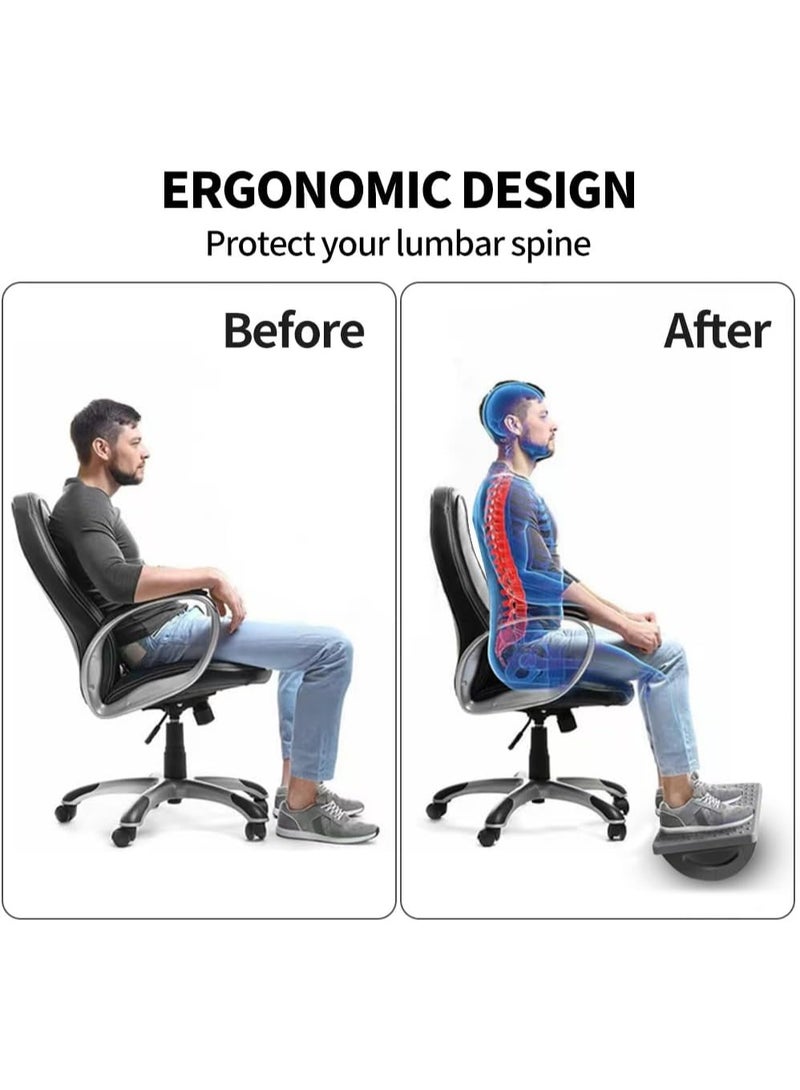 Foot Rest for Under Desk at Work - Ergonomic Foot Stools for Under Office Desk - Rocking Footrest with Roller Massager - Leg Rest for Chair, Computer Gaming - Promote Leg Circulation(Gray) - Image 4