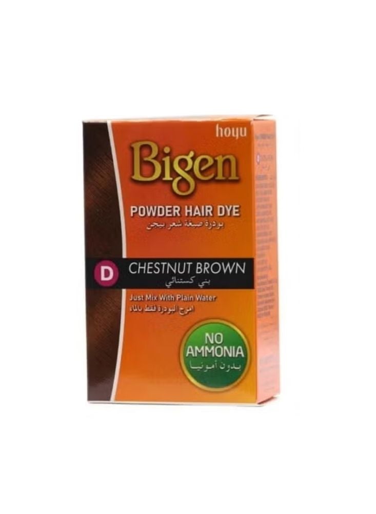 بايجن صبغة شعر بودرة بيجين بني كستنائي – لون يدوم طويلاً بدون أمونيا.