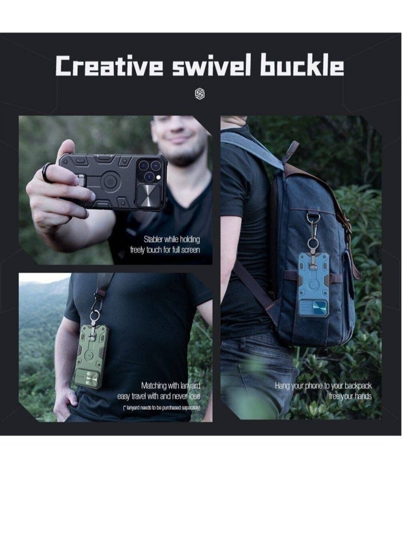 GENNEXT CamShield Armor Pro With Ring Holder And Camera Protection Case Cover For iPhone 14 Pro Max Green - Image 2