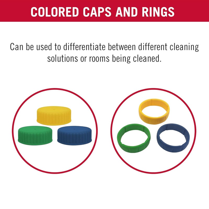 suncast Extra Color Caps for Suncast Commercial Refill Bottles Green Blue Yellow - Image 3