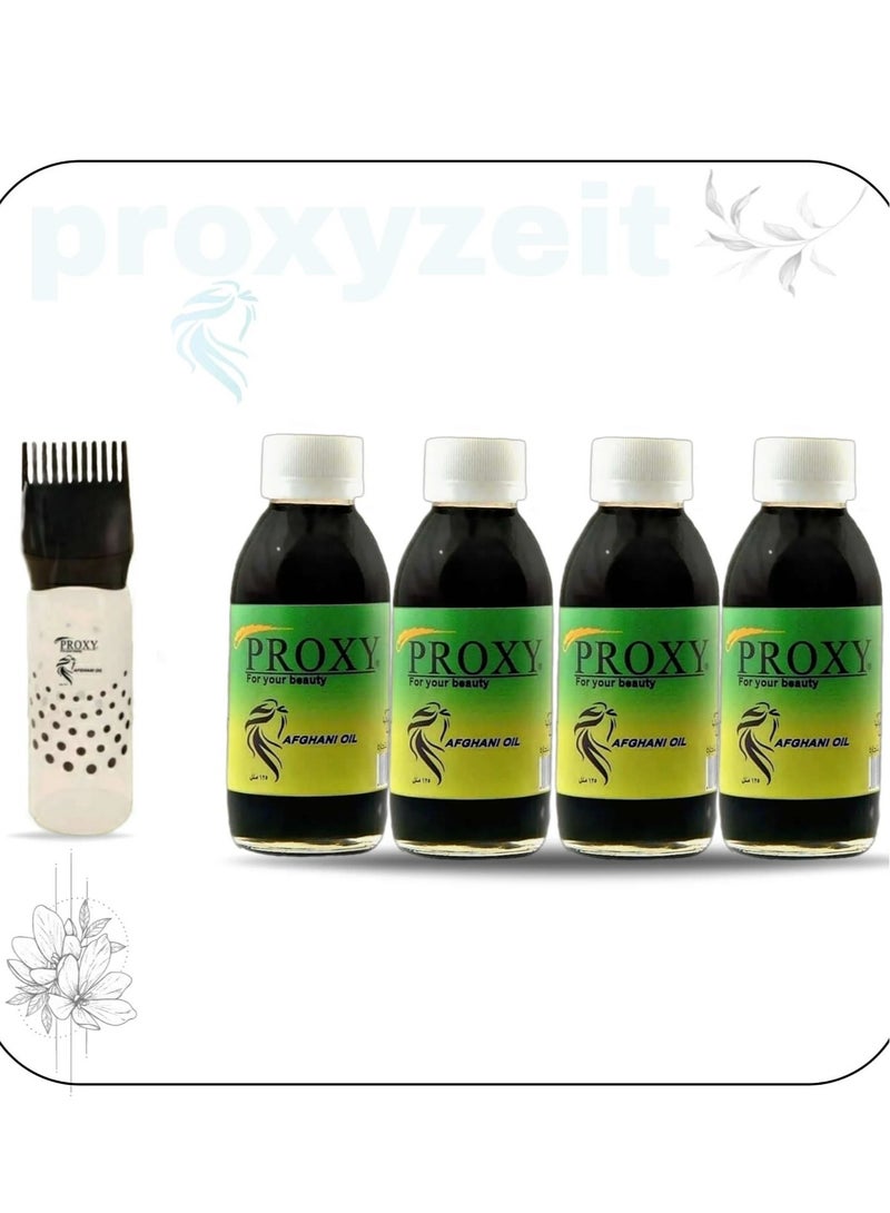 PROXY Four cans of original proxy oil, size 125 ml, + a comb