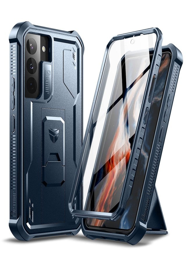 Dexnor Compatible with Samsung Galaxy S22 Plus 5G Case with Built-in Screen Protector Military-Grade 360 Full Body Shockproof Bumper Protection Cover with Stand - Navy Blue - Image 1