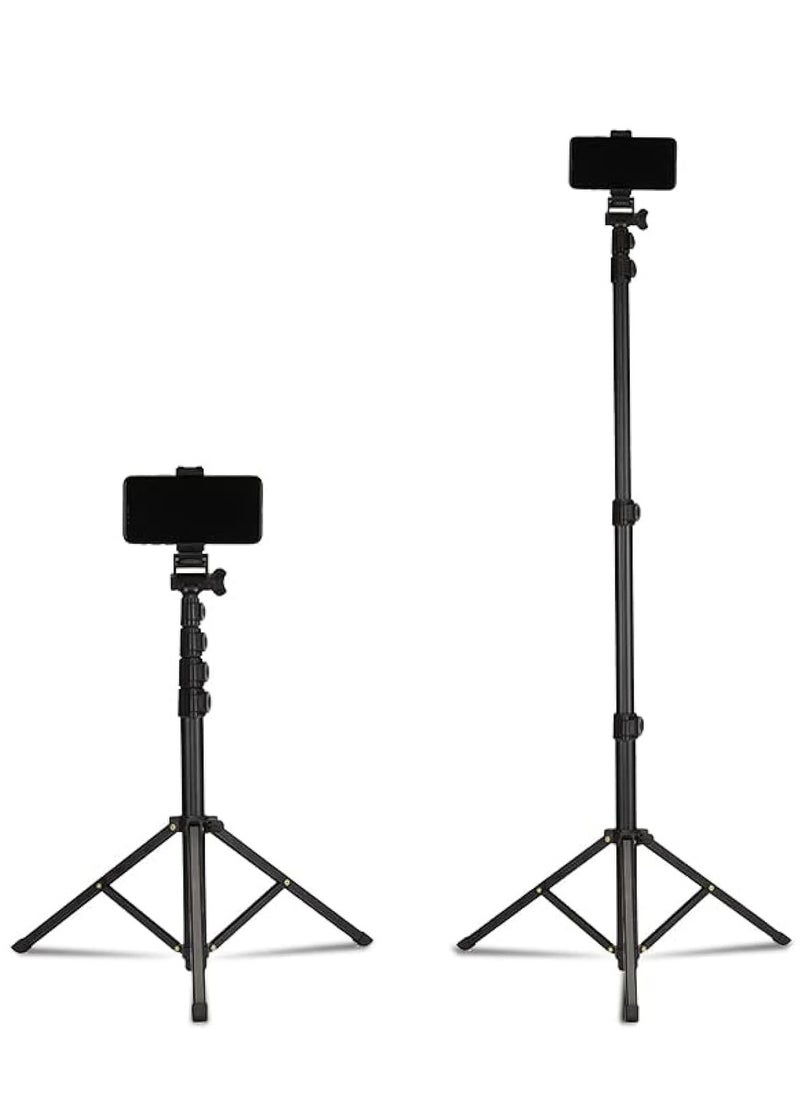 Jmary Jmary MT39 61inch Aluminum Extendable Cell Phone Tripod Stand with Selfie Stick Tripod and Phone Clip - Image 3