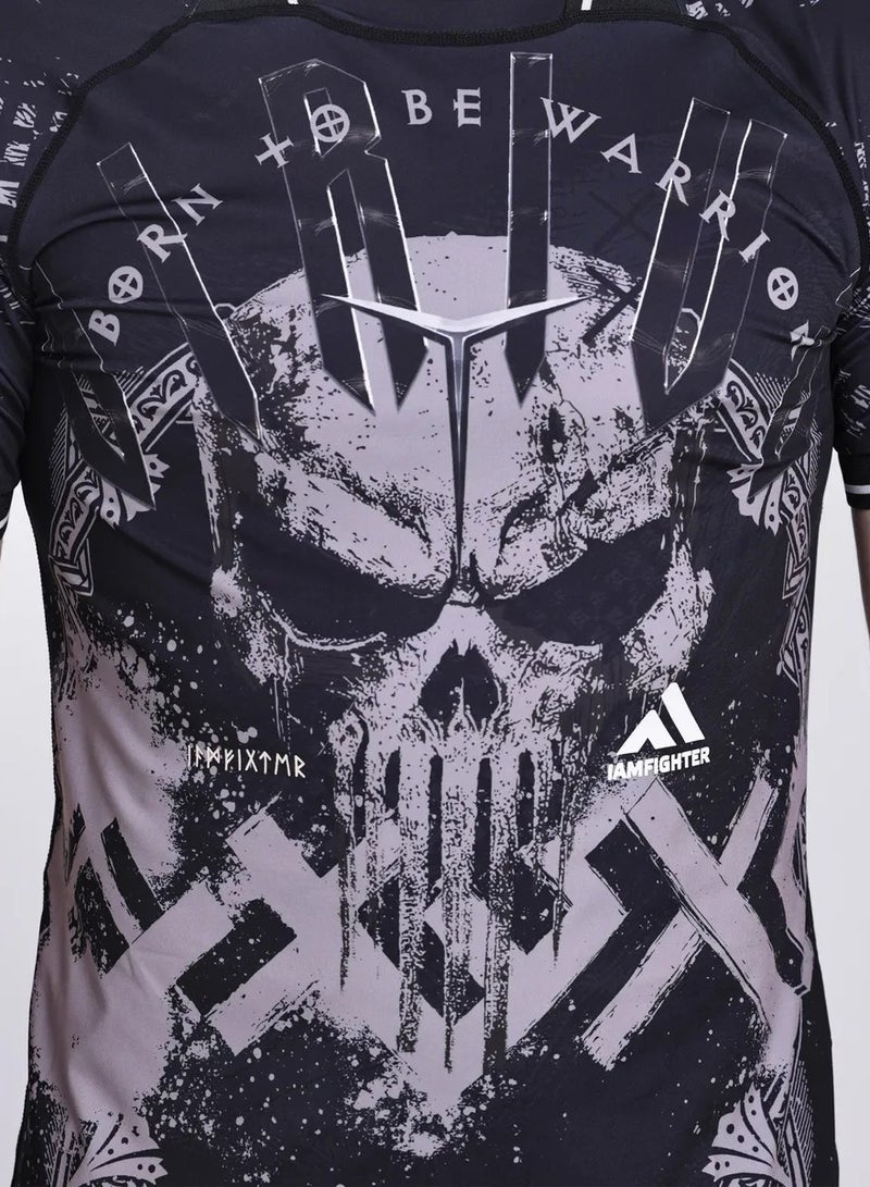 iamfighter Men’s MMA Compression Training T-Shirt – Breathable Athletic Top for Gym, CrossFit, Boxing & Combat Sports - Image 3
