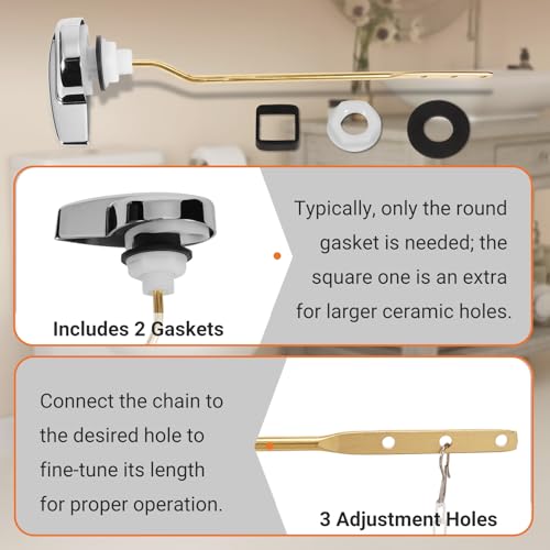 Dilomber 3Inch Flush Valve Repair Kit for Most OnePiece Toilets Compatible with TOTO Replacement Parts Includes Toilet Drain Valve G12 Adjustable Fill Valve Flush Handle Lever Gasket - Image 3