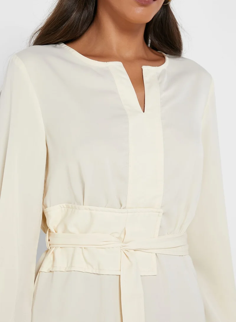 ELLA Belted A-Line Dress