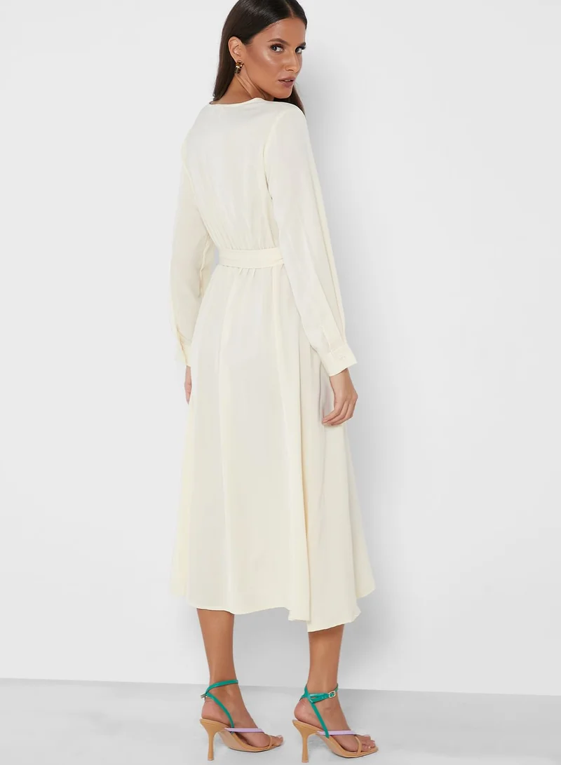 ELLA Belted A-Line Dress