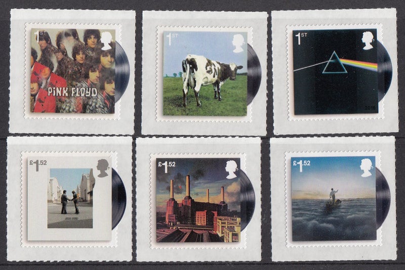 Royal Mail Six Album Covers Stamp Set Collectible Postage Stamps Made for Pink Floyd - Image 2