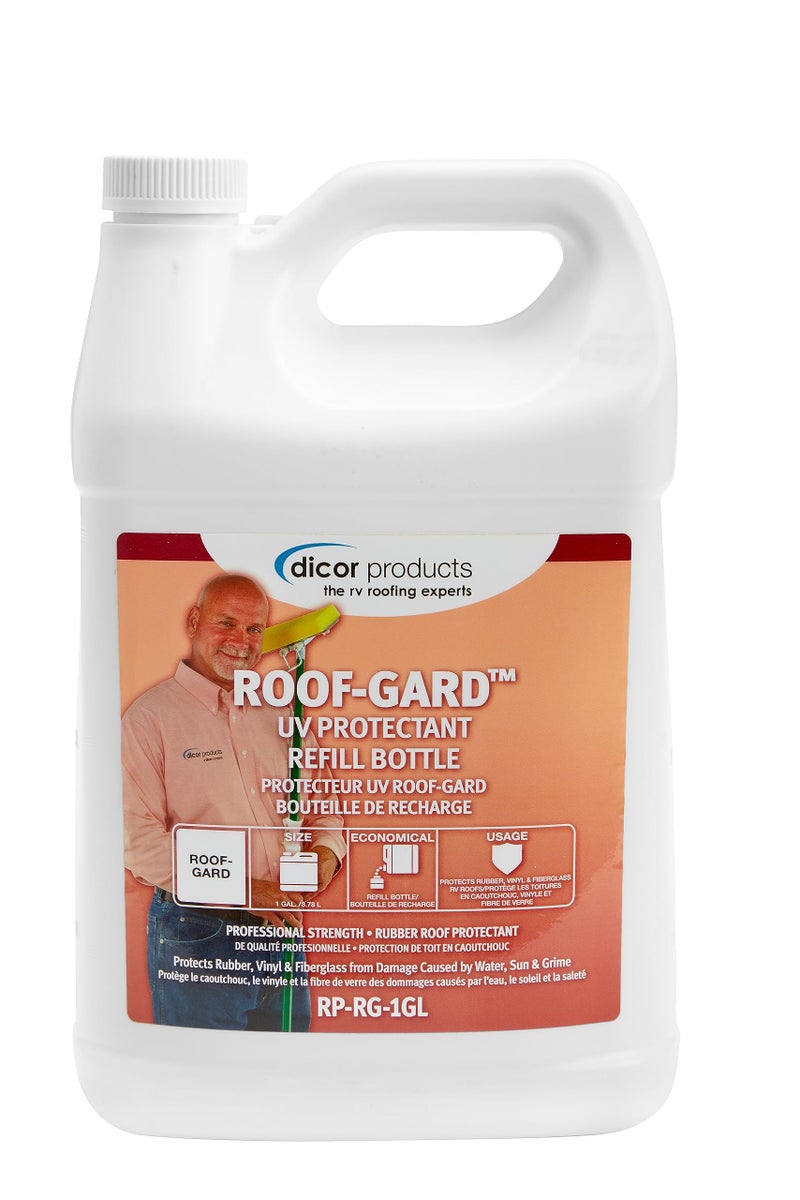Dicor RP-RG-1GL Roof Guard RV Roof Protectant Spray - White, 1 Gallon - Image 1