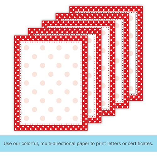Barker Creek Red/White Dots Computer Paper, 8-1/2 x 11 Inches, 50 Sheets - Image 3