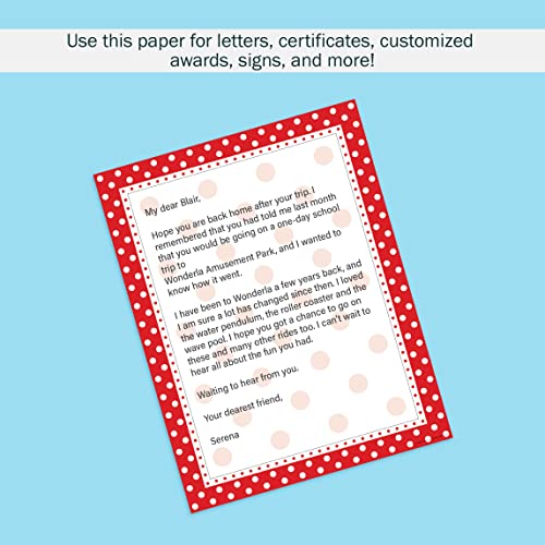 Barker Creek Red/White Dots Computer Paper, 8-1/2 x 11 Inches, 50 Sheets - Image 5