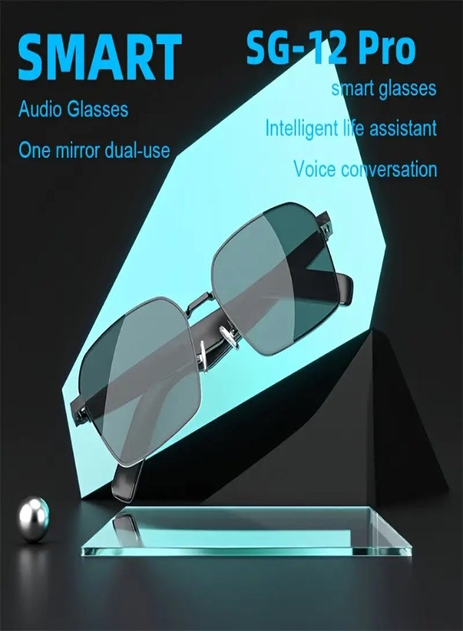 SG-12 Smart Open Wireless Glasses – Travel Essential with Music Playback, Surround Sound, Touch Controls, Type-C Charging, Hands-Free Calling, Comfortable Fit for Sports  Outdoor Activities, Compatible with Android  iOS - Image 5